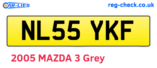 NL55YKF are the vehicle registration plates.