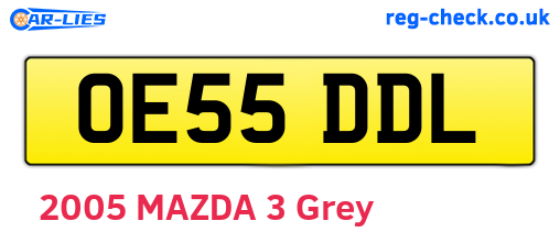 OE55DDL are the vehicle registration plates.