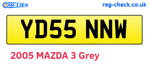 YD55NNW are the vehicle registration plates.