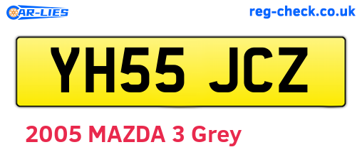 YH55JCZ are the vehicle registration plates.