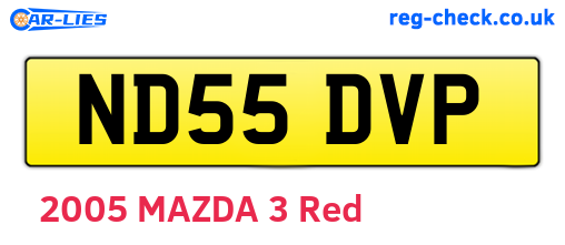 ND55DVP are the vehicle registration plates.
