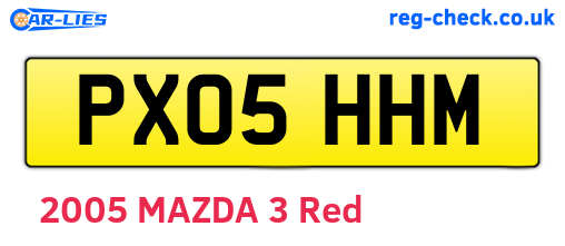 PX05HHM are the vehicle registration plates.