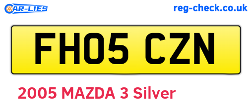 FH05CZN are the vehicle registration plates.