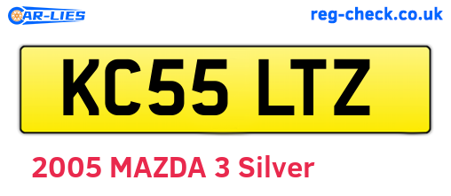 KC55LTZ are the vehicle registration plates.