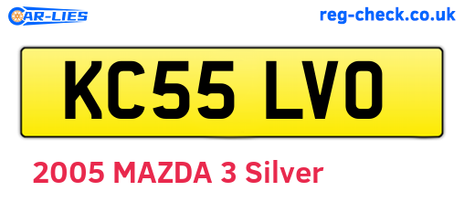 KC55LVO are the vehicle registration plates.