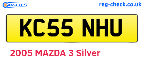 KC55NHU are the vehicle registration plates.