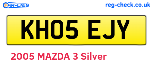 KH05EJY are the vehicle registration plates.