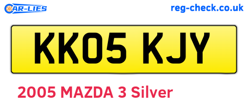 KK05KJY are the vehicle registration plates.