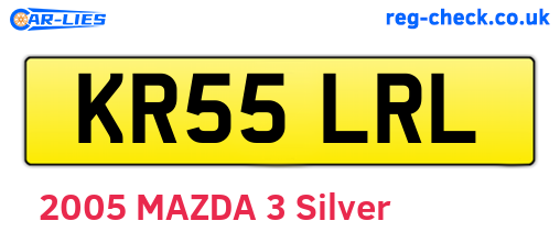 KR55LRL are the vehicle registration plates.