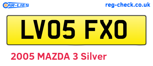 LV05FXO are the vehicle registration plates.