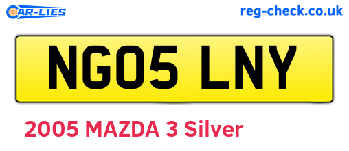 NG05LNY are the vehicle registration plates.
