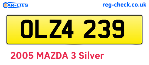 OLZ4239 are the vehicle registration plates.