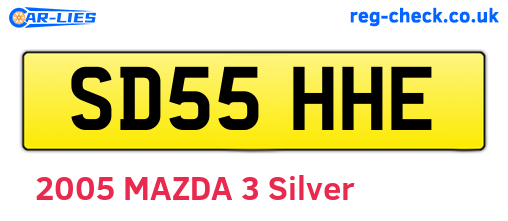 SD55HHE are the vehicle registration plates.