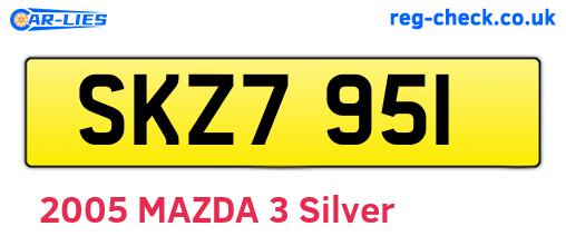 SKZ7951 are the vehicle registration plates.