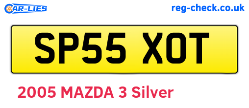 SP55XOT are the vehicle registration plates.