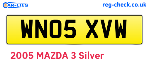WN05XVW are the vehicle registration plates.