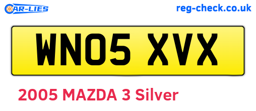 WN05XVX are the vehicle registration plates.