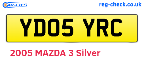 YD05YRC are the vehicle registration plates.