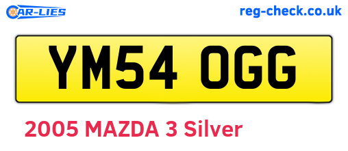YM54OGG are the vehicle registration plates.