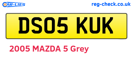 DS05KUK are the vehicle registration plates.