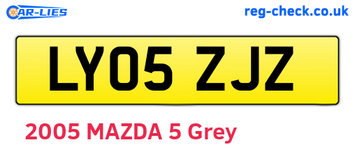 LY05ZJZ are the vehicle registration plates.