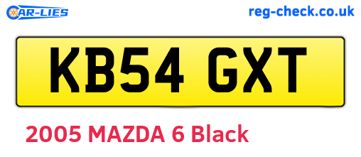 KB54GXT are the vehicle registration plates.