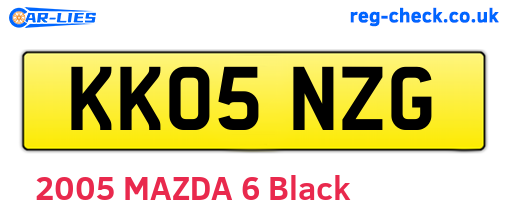 KK05NZG are the vehicle registration plates.