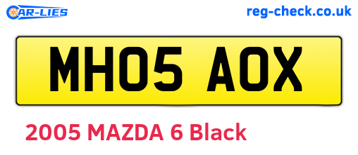 MH05AOX are the vehicle registration plates.