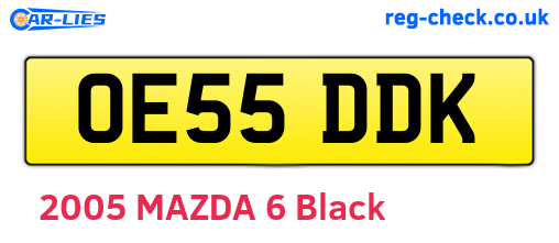 OE55DDK are the vehicle registration plates.
