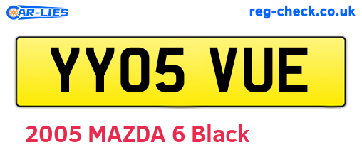 YY05VUE are the vehicle registration plates.
