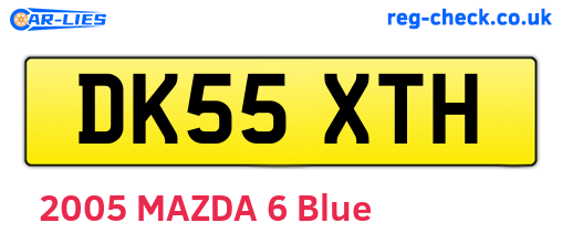 DK55XTH are the vehicle registration plates.