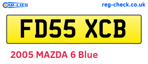 FD55XCB are the vehicle registration plates.