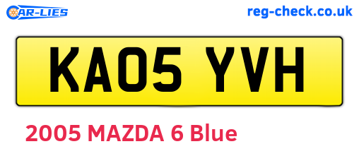 KA05YVH are the vehicle registration plates.