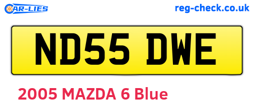 ND55DWE are the vehicle registration plates.