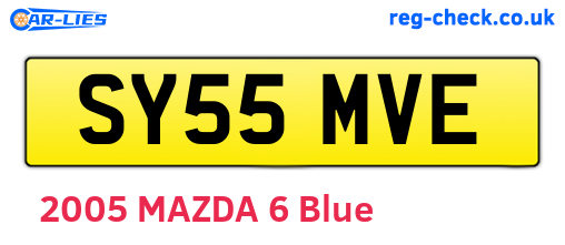 SY55MVE are the vehicle registration plates.