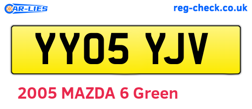 YY05YJV are the vehicle registration plates.