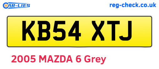 KB54XTJ are the vehicle registration plates.