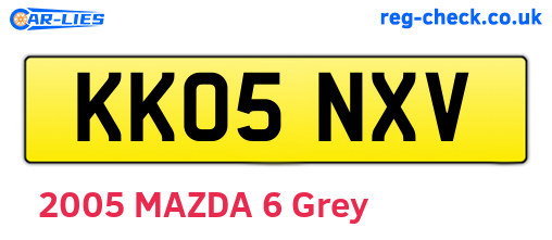 KK05NXV are the vehicle registration plates.