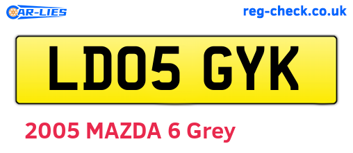 LD05GYK are the vehicle registration plates.