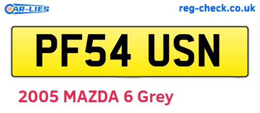 PF54USN are the vehicle registration plates.