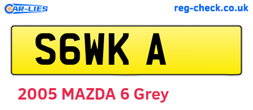 S6WKA are the vehicle registration plates.