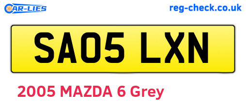 SA05LXN are the vehicle registration plates.