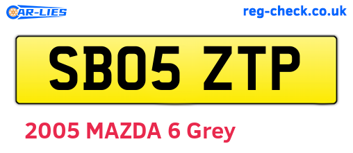 SB05ZTP are the vehicle registration plates.