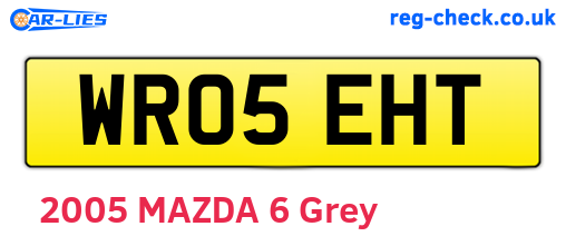 WR05EHT are the vehicle registration plates.