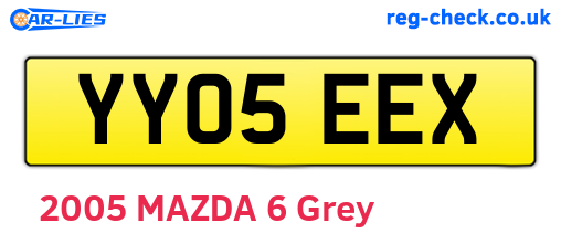 YY05EEX are the vehicle registration plates.