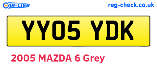 YY05YDK are the vehicle registration plates.