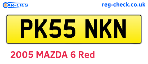 PK55NKN are the vehicle registration plates.