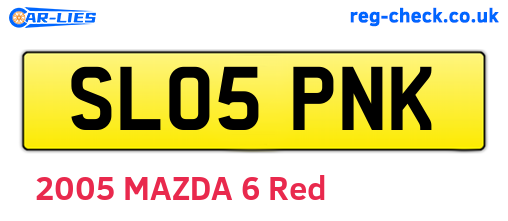 SL05PNK are the vehicle registration plates.