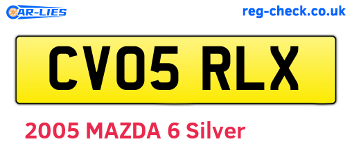 CV05RLX are the vehicle registration plates.