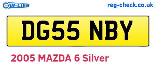 DG55NBY are the vehicle registration plates.